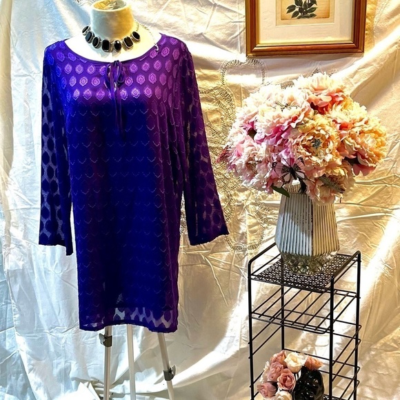 𝅺LOUIS DELLO’LIO LINEA TUNIC MIDI DRESS - Picture 3 of 5